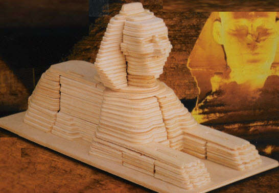 *NEW*  DISCOUNTED! 3D Woodcraft Puzzle - The Sphinx - Educational Wooden Building Model Kit