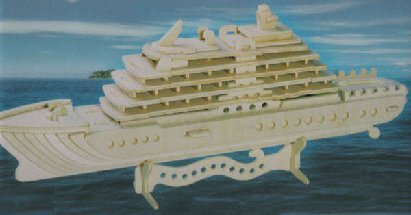 *NEW*  DISCOUNTED! 3D Woodcraft Puzzle -  Luxury Yacht (Cruise Liner) - Wooden Building Model Kit