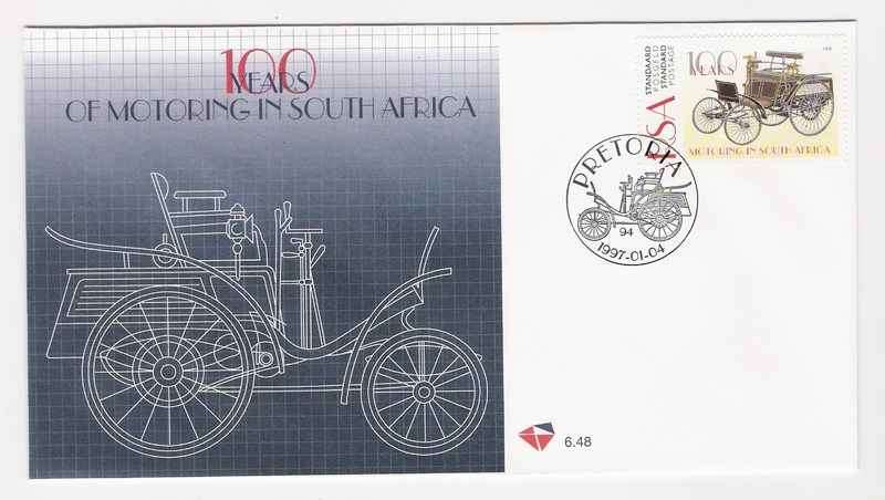 1997 RSA FDC No. 6.48 - 100 Years of Motoring in S.A.