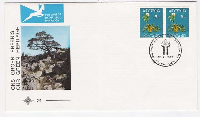 1973 RSA FDC No. 29 - Green Heritage.