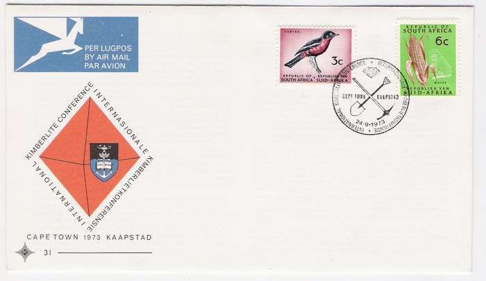 1973 RSA FDC No. 31 - Kimberlite.