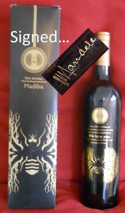 Signed by Madiba!  Nelson Mandela 90th Birthday Wine!  COA Included!  See Description!