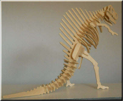 3D Woodcraft Puzzle - Spinosaurus Dinosaur - Educational Wooden Building Model Kit