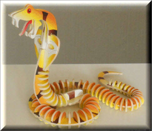 3D Woodcraft Puzzle - Snake - Educational Wooden Building Model Kit. Please See Description!