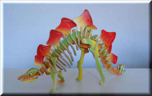 *NEW!* 3D Woodcraft Puzzle - Stegosaurus Dinosaur - Educational Wooden Building Model Kit