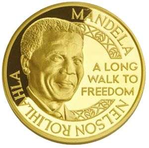 Mandela / de Klerk 1oz Gold Coin / Medallion For Sale