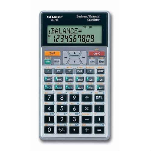 Sharp EL-738 Financial Calculator