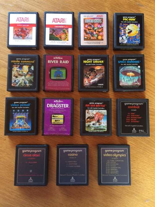 Atari 2600 console +Harmony Cart *Play every Atari game title via SD card! + 15xGames 2xJoy 4xPaddle