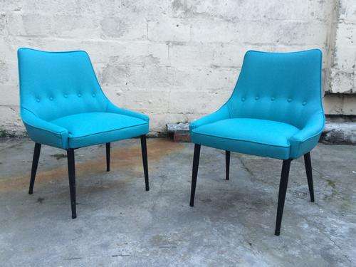 Beautiful blue Mid century, retro  "Frystark" chairs R2500 each