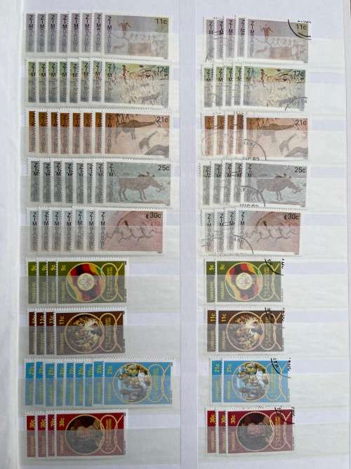 Zimbabwe stockbook mint and used stamps