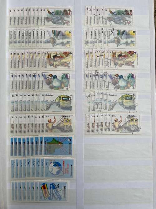 Zimbabwe stockbook mint and used stamps