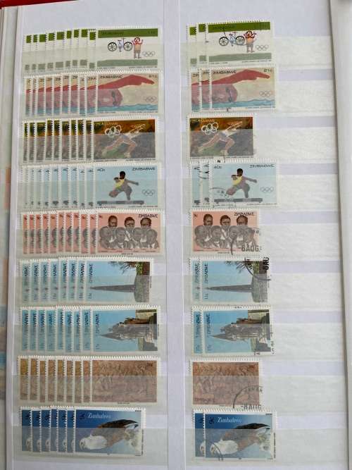 Zimbabwe stockbook mint and used stamps