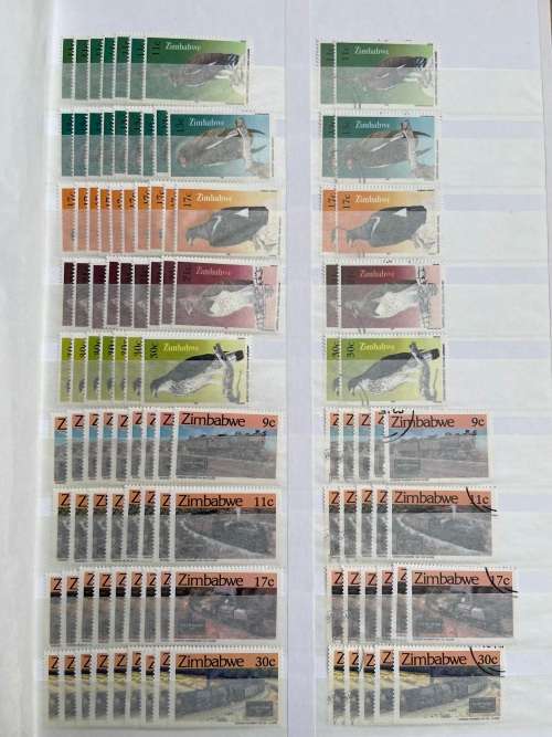 Zimbabwe stockbook mint and used stamps