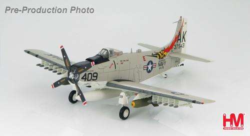THE FIRST SPAD!!!! A-1H Skyraider - MiG Killer, VA-176, USS Intrepid (CVS-11), October, 1966.