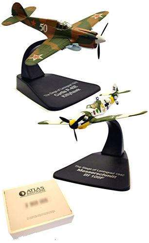TWO 1/72 Atlas Die-cast Metal models!!! P-40 vs Bf109!!!