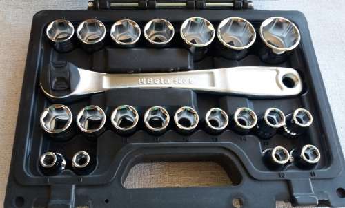 Beta 1/2 inch drive socket set - 8 to 32mm.