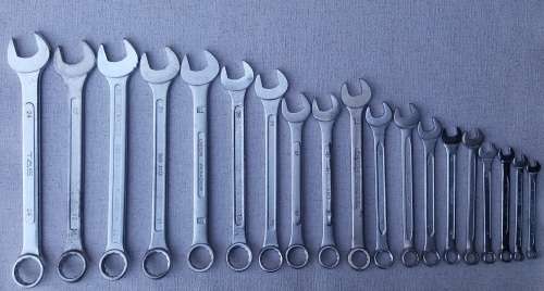 6 - 24mm Chrome vanadium spanner set.