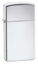 Genuine Zippo Lighter - Slim High Polish Chrome - 2010
