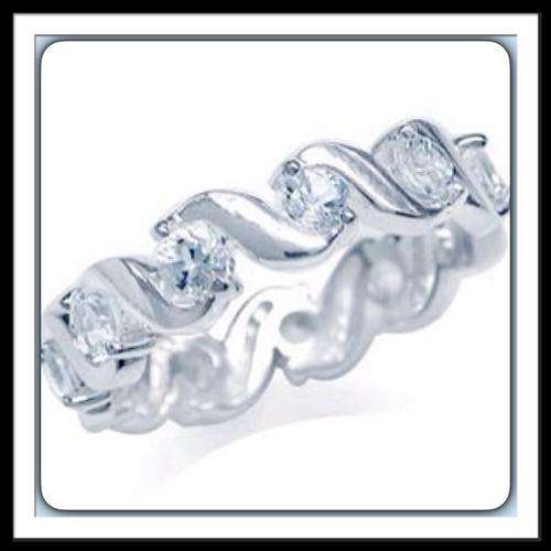 ***BEAUTIFUL*** NATURAL WHITE TOPAZ .925 STERLING SILVER RING SIZE 8