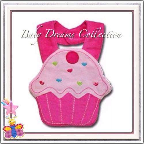 ***DADDY'S LITTLE CUPCAKE*** 3 LAYER WATERPROOF SOFT TOWELING BIB WITH EASY SNAP CLOSING