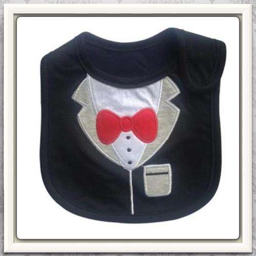 **BABY BOY WEDDING/ SMART OCCASION** TOP QUALITY WATERPROOF SOFT COTTON BIB - EASY VELCRO CLOSING