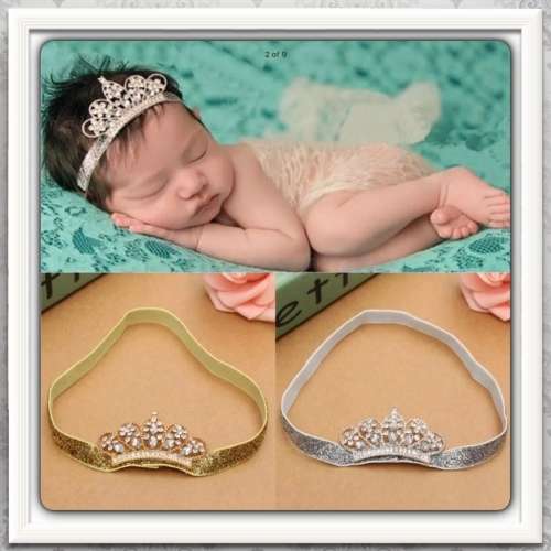 **SOO..ADORABLE** BIRTHDAY PARTY SILVER BAND PRINCESS CROWN HEAD/HAIRBAND BABY/TODDLER ACCESSORY