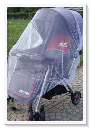 MOSQUITO,INSECTS- SAFE ELASTICATED NET FOR BABY STROLLER, CARRIAGE, CRADLE