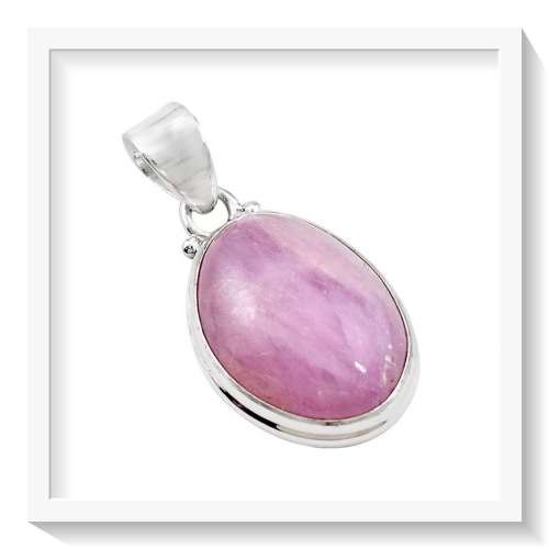 17.93 CTS NATURAL KUNZITE SOLID.925 STERLING SILVER PENDANT