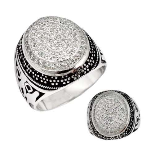 RARE FIND MENS AAA NATURAL WHITE TOPAZ GEMSTONE SOLID.925 STERLING SILVER RING SIZE 7