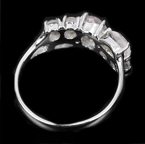 Natural Rose Quartz Mixed Shape Gemstones in Solid .925 Sterling 14K W/Gold Silver Ring Size 7.75