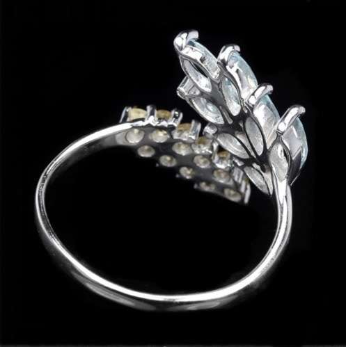 Natural Unheated Blue Topaz and Citrine Gemstones set in Solid .925 Sterling Silver Adjustable Size