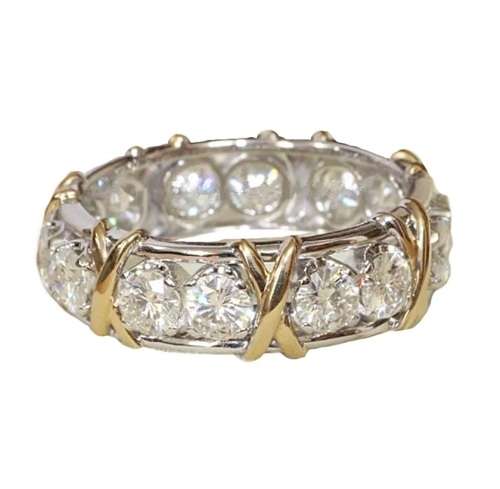 White Sapphire Engagement, Promise Ring  .925 Silver Filled Ring Size US 5 / UK I / J