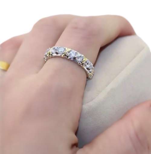 White Sapphire Engagement, Promise Ring  .925 Silver Filled Ring Size US 5 / UK I / J