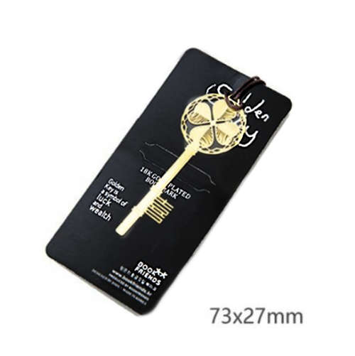 Creative 3d Mini Metal Antique Key 18k Gold Plated Bookmark