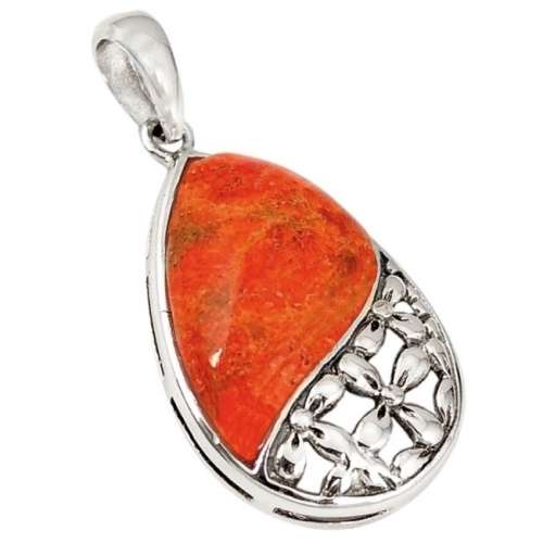 Beautiful Natural Arizona Orange Copper Turquoise Solid .925 Sterling Silver Set