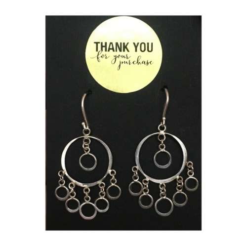 Dainty Chandelier Style made in Solid .925 Sterling Silver Drop Dangle Earrings