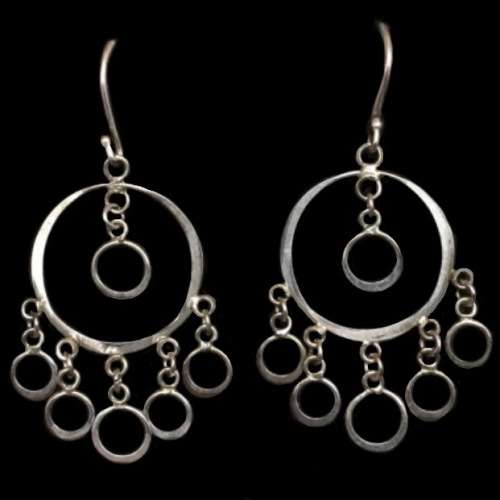 Dainty Chandelier Style made in Solid .925 Sterling Silver Drop Dangle Earrings