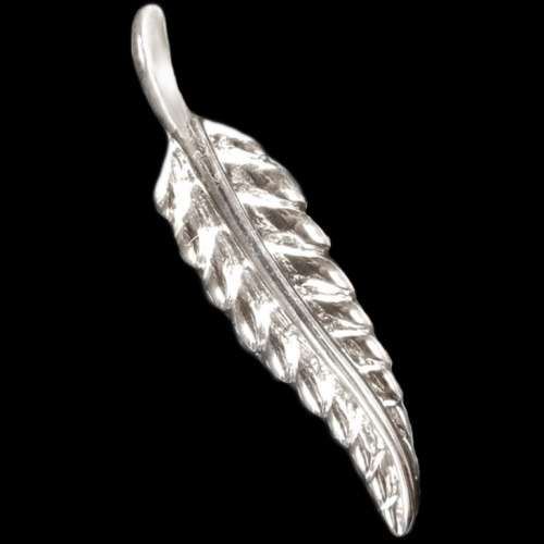 3D Leaf Charm Silver Filled Pendant