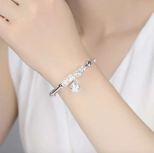 Handmade Indonesian Bali Java Filigree Charms Adjustable .925 Silver Bangle