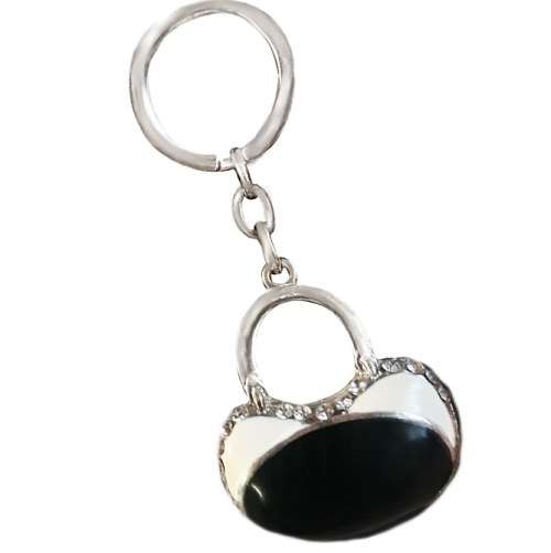 Trendy Black and White Women`s Key Ring