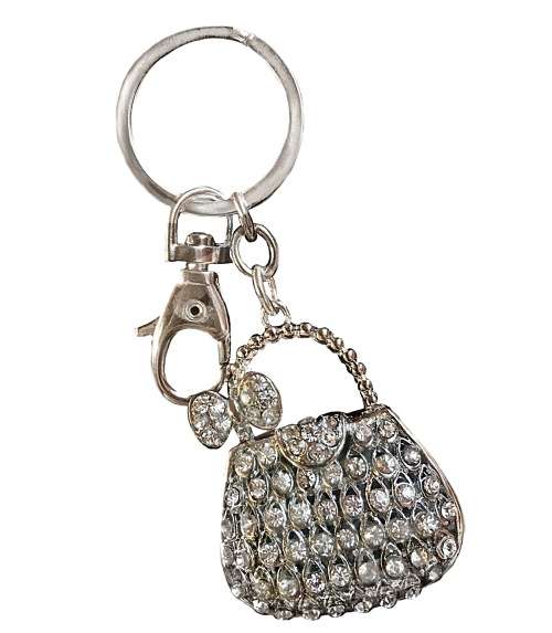 Trendy Black and White Women`s Key Ring