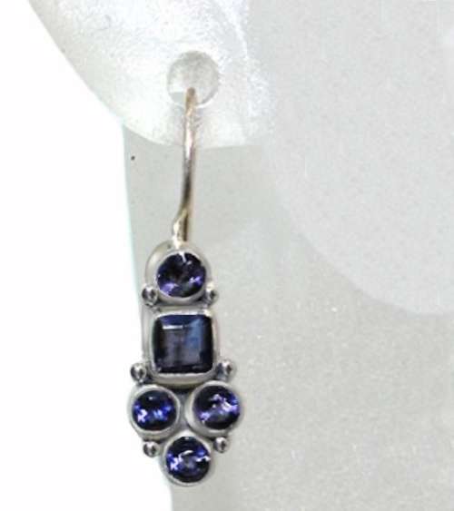 Natural Purple Amethyst Gemstones set in Solid .925 Sterling Silver Dainty Elegant Earrings