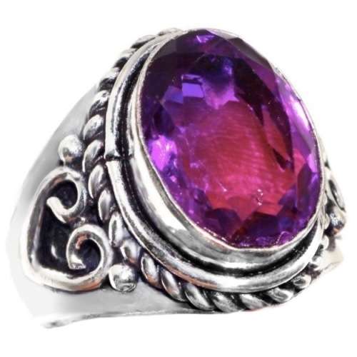 Bi-Colour Tourmaline Oval set in Hallmarked 925 Sterling Silver Plated Handmade Ring Size 7.5/ P