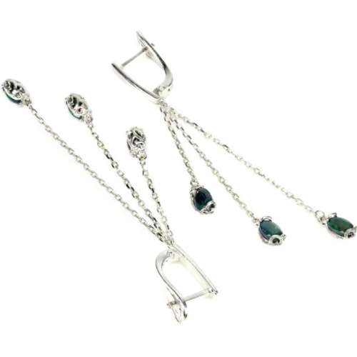 6 X 4 mm Deluxe Natural Unheated Rainbow Full Flash Black Fire Opal  Solid .925 Silver Earrings
