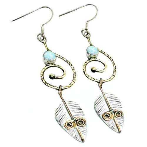 Three Tone Ethiopian Fire Opal Solid.925 Sterling Silver Earrings