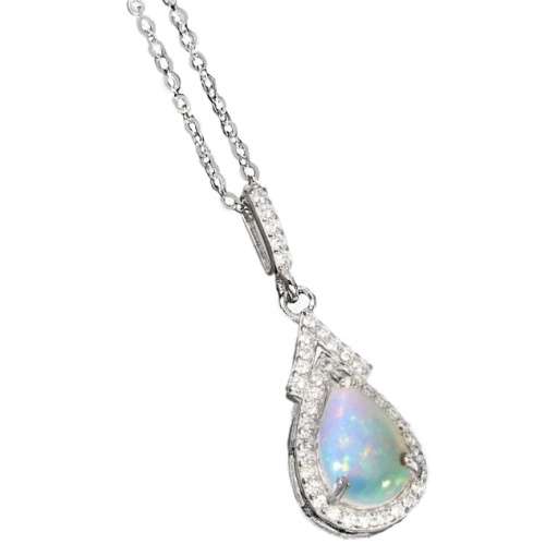 Deluxe Natural Unheated Fire Opal and White Cubic Zirconia Gemstone  925 Sterling Silver Earrings