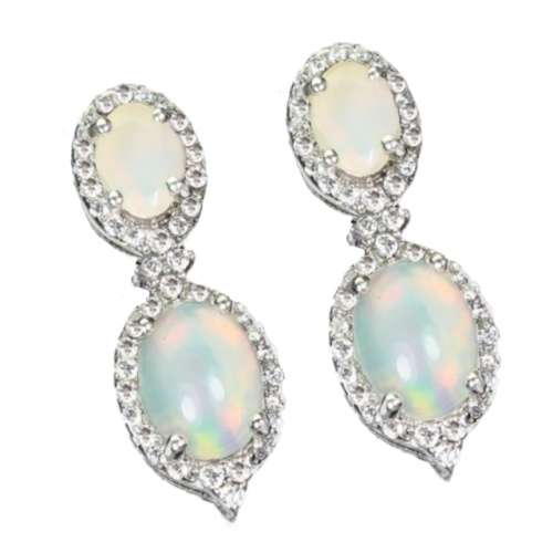 Deluxe Unheated Ethiopian Rainbow Full Flash Fire Opal Solid .925 Sterling Pendant Necklace