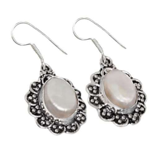 Creamy White Biwa Pearl set in . 925 Sterling Silver Plated Handmade Pendant