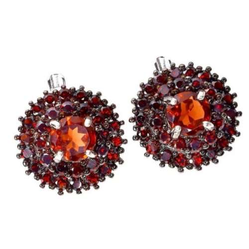 Outstanding 31 Unheated Mozambique Garnets, Solid .925 Sterling Silver Ring US 7 or O