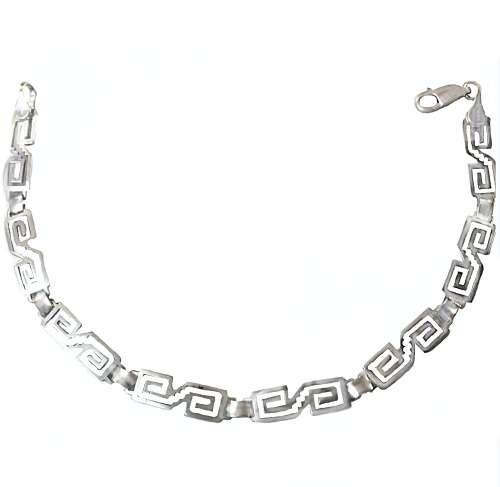 Handmade Mexican Aztec Design set in Solid .925 Silver Bracelet